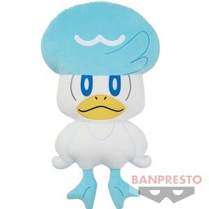 NWT Pokemon Center Bandai Scarlet and Violet Quaxly XL Plush Cushion 45cm